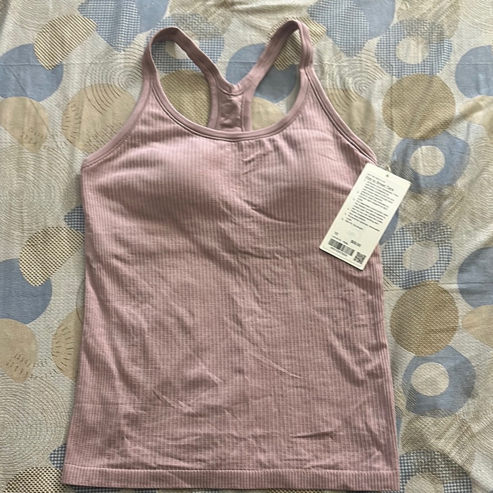 Lululemon Ebb to street Tank Top in Hazy pink(RSBL color code)